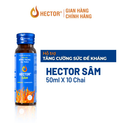 Bộ 2 hộp nước nấm Đông trùng hạ thảo Hector Sâm và Hector Collagen ( 20x50ml)