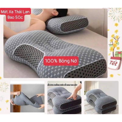 Gối ngủ 3D chống đau vai gáy 40-60 CM /Gối spa vải bông chống ngáy, giúp cải thiện giấc ngủ