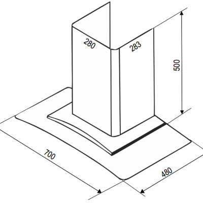 Máy hút mùi tiết kiệm điện năng BAUER BC-70BS - Hàng chính hãng