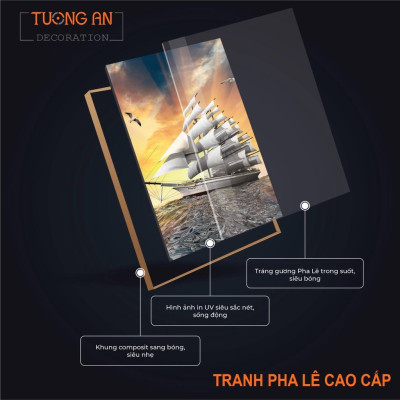 Tranh Hươu decor treo tường tráng gương cao cấp