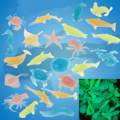Set 24 đồ chơi mô hình động vật biển dạ quang cho bé
