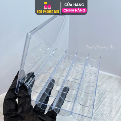 Khay Mica 24 Ô Đựng Charm Đá Nail, Nhựa Cao Cấp, Trong Suốt, Dễ Mang Theo Tiện Lợi, Gọn Nhẹ, Làm Nail Chuyên Nghiệp Lắp Ráp