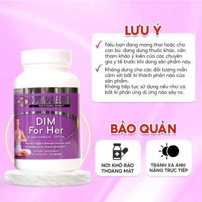 Viên Uống Nội Tiết Tố Nữ Olympian Labs Dim For Her Hỗ Trợ Cải Thiện Nội Tiết Tố 30 Viên/Hộp