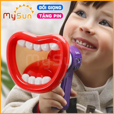 Loa đồ chơi cho bé loa mini thay đổi giọng nói phát thanh cầm tay tặng PIN