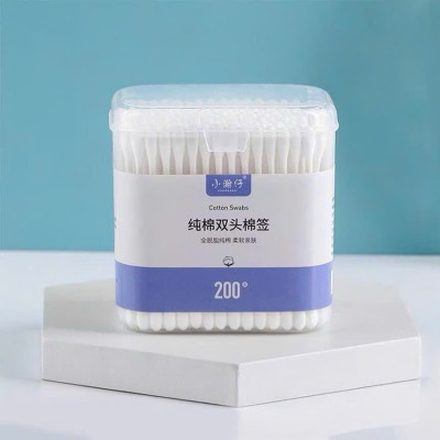 Hộp 200 Tăm Bông Ngoáy Tai 2 Đầu Xoắn Nhọn – Nhiều Màu Sắc, Tiện Dụng - HÀNG CHÍNH HÃNG MINIIN