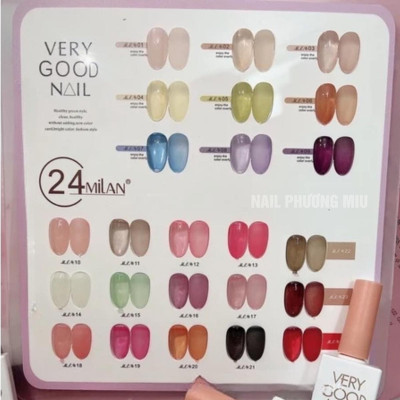 Set Sơn Thạch Very Good Nail 24 Màu Tặng Bảng Màu Mica Sơn Sẵn Chất Đậm Mướt, Màu Chuẩn Bền Bóng Chuyên Dùng Làm Nail Nữ Women