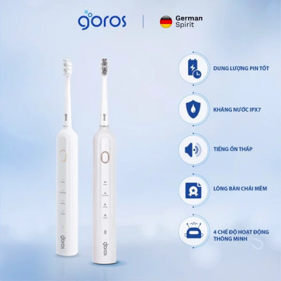 Combo Máy Tăm Nước Và Bàn Chải Điện GOROS - Hàng Chính Hãng