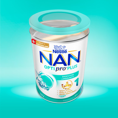 Sữa bột Nestlé NAN OPTIPRO PLUS 1 800g/lon với 5HMO Sản Xuất Tại Thụy Sĩ (0 - 6 tháng)