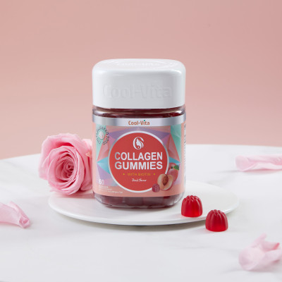 Kẹo Dẻo Collagen Hỗ Trợ Trẻ Hóa Sáng Da - Cải Thiện Sức Khỏe Tóc Móng Vị Đào Kết Hợp Biotin, Vitamin C & Vitamin E Coolvita (60 viên x 3g)/hộp