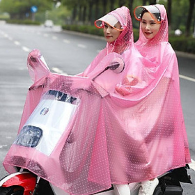 Áo Mưa 1 và  2 Đầu Có Kính Che Mặt Cánh Dơi Chấm Bi Thời Trang Chất Liệu dẻo mềm - hàng việt