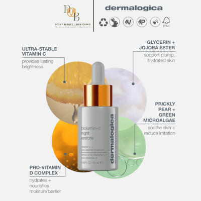 [DERMALOGICA] Huyết thanh Vitamin C mang hiệu quả gấp 3 lần BIOLUMIN-C NIGHT RESTORE vào ban đêm giúp thêm ẩm, sáng da và phục hồi da vào ban đêm