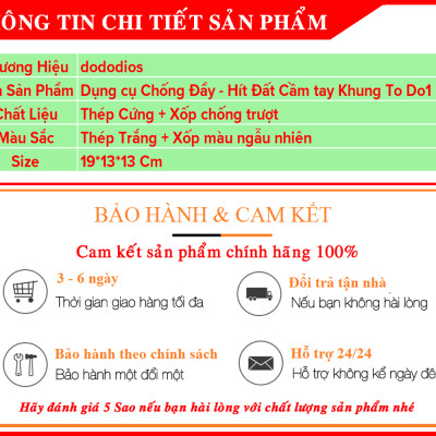 Dụng Cụ Hít Đất Cầm Tay Khung Chữ S Bằng Thép Trắng Cứng Cao Cấp – Dụng Cụ Tập Chống Đẩy Mini Tập Gym Tập Thể Thao Chính Hãng Dododios – Do01 (Đường Kính Khung To 22MM)