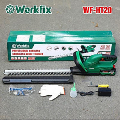Máy cắt tỉa hàng rào cắt cây cảnh WORKFIX - Động cơ lõi đồng 100% - chân pin phổ thông 4cm - BH 6 tháng