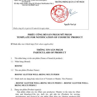 [Dành cho salon chuyên nghiệp] Thuốc Uốn Đa Năng Keratin Ngọc Trai BOSNIC 400ML