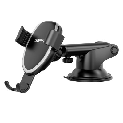 Bộ giá đỡ điện thoại Choetech T536 tích hợp sạc không dây dùng kẹp khe gió hoặc dán taplo trên ô tô (hàng chính hãng)