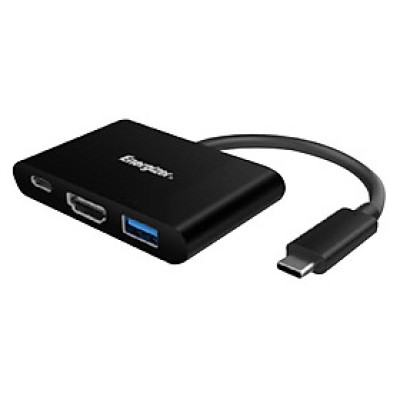 Bộ chuyển USB-C3.1 Hub Energizer USBA/USB-C/HDMI - HC303CV - Hàng Chính Hãng