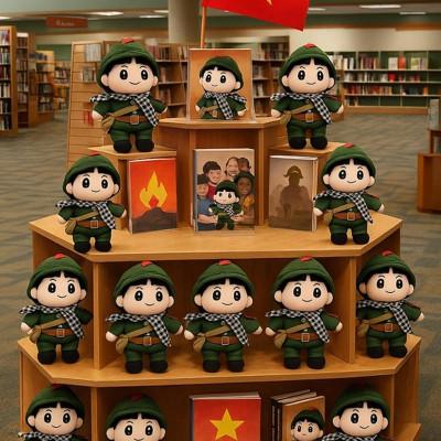 Gấu Bông Yêu Nước Chú Bộ Đội 25 cm - ZooZoo 25250 - Màu Xanh Lá