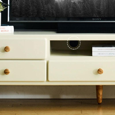 Tủ TV 5 Ngăn Kéo Rora IBIE - LV5KROI - Ivory