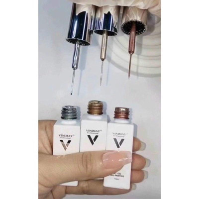 Gel Vẽ Cọ Nét VINIMAY Metan Làm Nail Siêu Đậm Mướt Chai 10ml, Sơn Gel Vẽ Móng Bền, Độ Bóng Cao Dùng Làm Móng Nữ bút vẽ metan nail