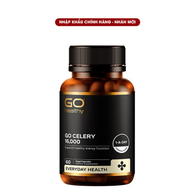 Bộ sản phẩm 2 hộp viên gout nhập khẩu chính hãng GO CELERY 16000mg (60 viên)  giúp giảm các triệu chứng bệnh gút: giảm uric acid, làm giảm triệu chứng sưng đau do gut