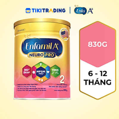 Sữa bột Enfamil A+ NeuroPro 2 với 2’-FL HMO cho trẻ từ 6 –12  tháng tuổi– 830g