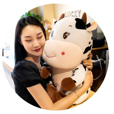 Gấu bông bò sữa cao cấp, quà tặng thú nhồi bông bò