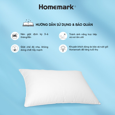 Ruột Gối Microfiber Lông Vũ Nhân Tạo Homemark - Siêu Mềm, Chống Xẹp, Thoáng Khí, Kháng Khuẩn