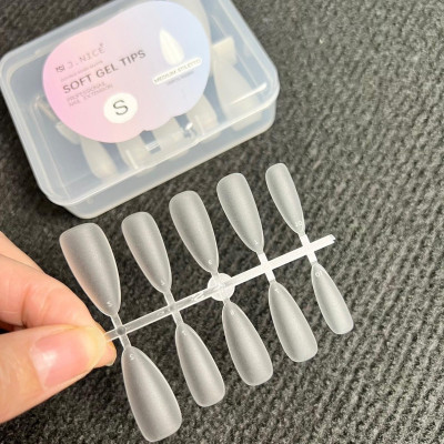 Hộp 100 Móng Úp Nhám Trong JNICE Đủ Form Bầu Nhọn Thang Làm Nailbox Tiện Lợi Size S, M Theo Vỉ 10 Móng Nữ Women dụng cụ nail box