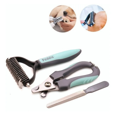 Bộ 3 Sản Phẩm Kìm Dũa Và Lược Gỡ Rối Cho Chó Mèo