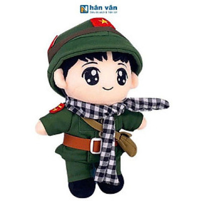 Gấu Bông Chiến Sĩ Yêu Nước  Từ 23 - 25 cm - A80 Dấu Ấn Độc Lập