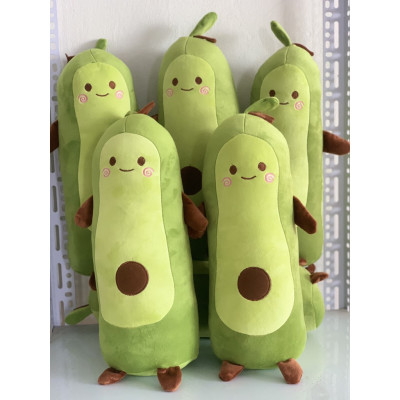 Gấu bông quả bơ cao cấp, gối ôm quả bơ vải nhung co giãn 4 chiều