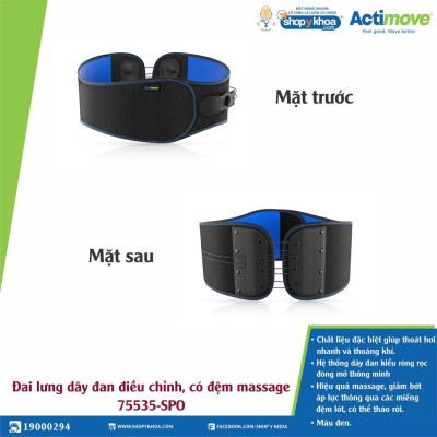 Đai lưng dây đan điều chỉnh, có đệm massage 75535-SPO Actimove Back Stabillizer