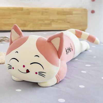 Thú nhồi bông mèo nhếch mép màu hồng - Size từ 75cm đến 1m1 - Quà tặng gấu bông mèo dễ thương.