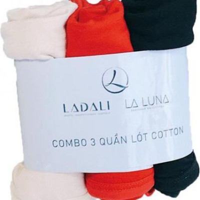 Combo 3 quần cotton Ladali QCT01 - Đen/Đỏ/Da