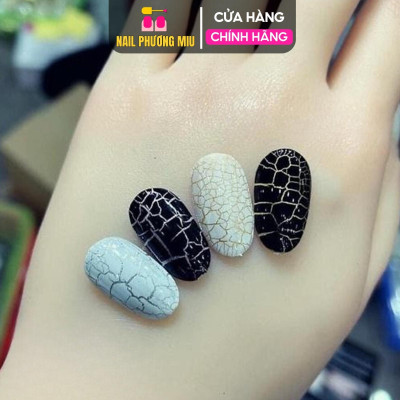 Sơn Nứt Đen Trắng Vedeeni 15ml Cao Cấp Đậm Mướt, Sơn Tạo Nứt Tự Nhiên Dễ Kéo, Không Bị Gợn Chuyên Dùng Làm Nail Women Nữ