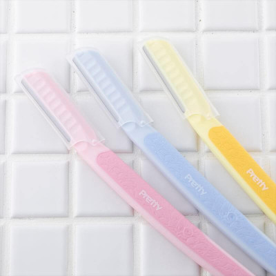 Dao Cạo Lông Mày Cán Dài Kai Pretty 01628-GA0053 (Set 3 cây)