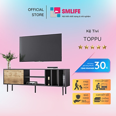 Kệ TV gỗ phòng khách thiết kế sang trọng SMLIFE Toppu