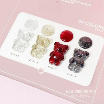 Set Sơn Nhũ Flash 4 Chai Siêu Bắt Sáng 15ml Milan, Đặc Bóng Cao Bền Màu, Tặng Kèm Bảng Màu Cao Cấp Nail Phương Miu Nữ Women