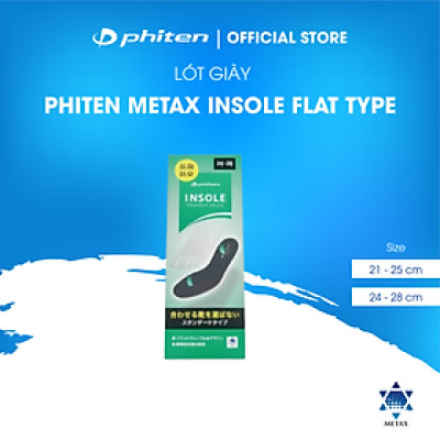 Lót giày trợ lực loại phẳng Phiten metax insole flat type TI463003/TI463004