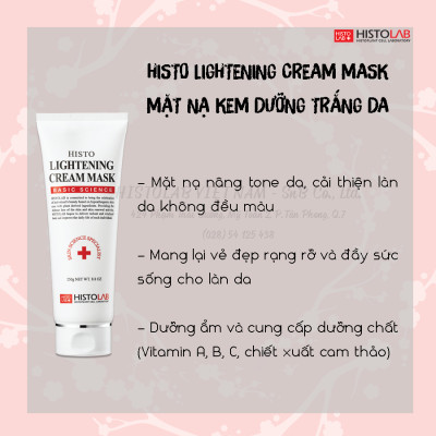 Mặt nạ làm trắng HISTO LIGHTENING CREAM MASK - chính hãng Hàn Quốc 250g