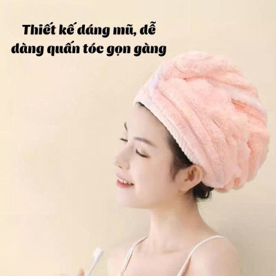 Khăn/Mũ Quấn Tóc Cao Cấp – Thấm Hút Nhanh, Bảo Vệ Tóc Khỏi Hư Tổn