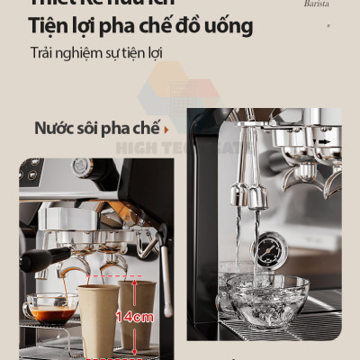 Máy pha cà phê chuyên nghiệp Gemilai CRM3200D năng suất 150 cúp, chuyên gia Espresso cho quán cafe, takeaway, nhà hàng, hàng chính hãng