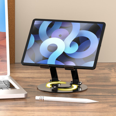 Kệ đỡ giá đỡ đế tản nhiệt cho máy tính bảng hợp kim nhôm gấp gọn xoay 360 độ nhiều nấc độ cao K1 - Hàng chính hãng