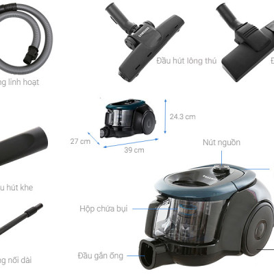 Máy hút bụi dạng hộp Samsung VC18M21M0VN/SV-N - Hàng Chính Hãng