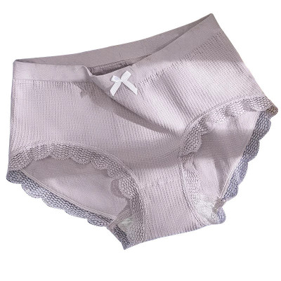 Quần Lót Nữ - Combo 5 Chiếc Quần Chip Nữ Cotton Viền Ren Đính Nơ - Quần Lót Nữ Cotton Cao Cấp Mã QL04 - Freesize từ 40-60kg