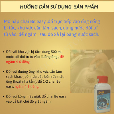 Bột Làm Sạch Đường Ống Thoát, Chậu Rửa, Lavabo, Lồng Máy Giặt, Thông Bồn Cầu Dr.C Chai 100gr