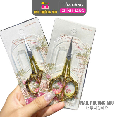 Kéo Hoàng Cung Cắt Móng Giả, Cắt Form Bằng Thép Không Gỉ, Sang Trọng, Lưỡi Cắt Sắc Làm Nail, Dễ Sử Dụng Nail Phương Miu Nữ Women