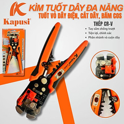 Kìm Tuốt Dây Đa Năng Kapusi K-0338 – Tiện lợi, chính xác, bền bỉ - Thêm chức năng tách, uốn dây