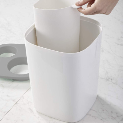 Thùng rác nhà tắm 2 ngăn Joseph Joseph 70514 Split 8L (Grey) Hàng chính hãng