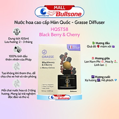 Nước Hoa Ô Tô Cao Cấp Bullsone Grasse Diffuser - Hàng Chính Hãng